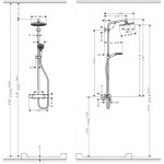 Душевая система наружного монтажа Hansgrohe Crometta S 240 Showerpipe Ecosmart 27268000 Душевая система наружного монтажа Hansgrohe Crometta S 240 Showerpipe Ecosmart 27268000